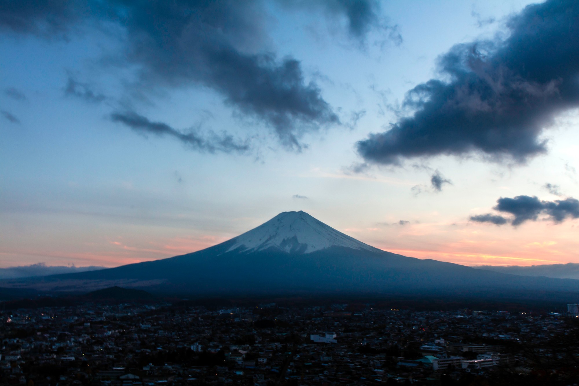 Mount Fuji at twilight